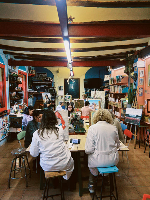 El taller de la Escuela de dibujo y pintura Sanagustín El taller de la Escuela de dibujo y pintura Sanagustín