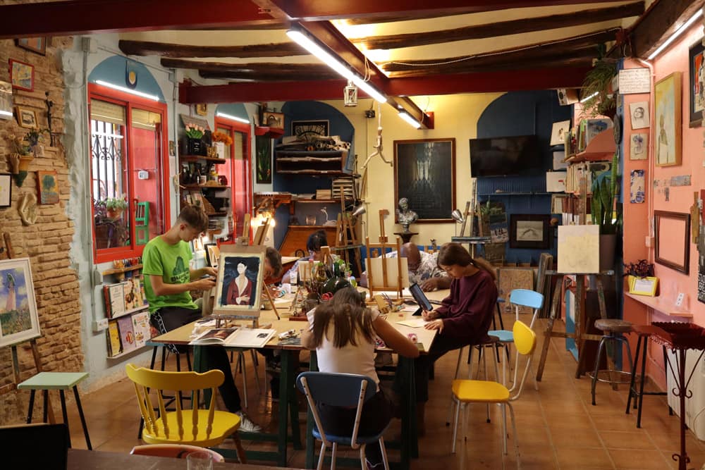 El taller de la Escuela de dibujo y pintura Sanagustín El taller de la Escuela de dibujo y pintura Sanagustín