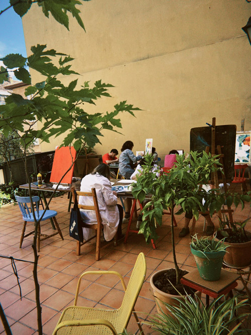 La terraza de la Escuela de dibujo y pintura Sanagustín La terraza de la Escuela de dibujo y pintura Sanagustín