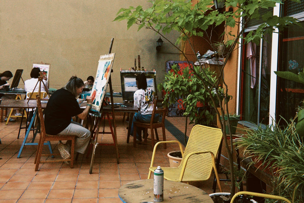 La terraza de la Escuela de dibujo y pintura Sanagustín La terraza de la Escuela de dibujo y pintura Sanagustín